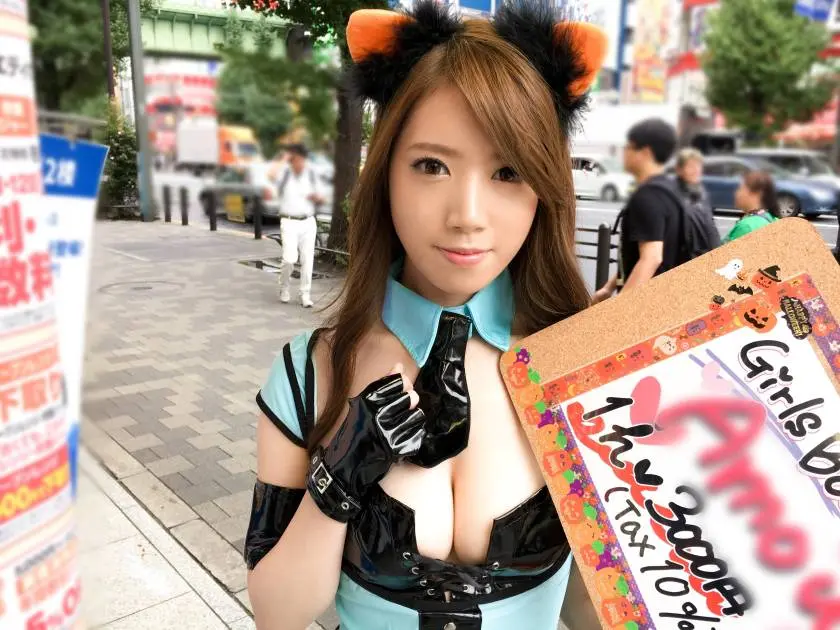 【動画あり】ののか 22歳 ガールズバー ハロウィンナンパ 06 in 秋葉原 ナンパTV 200GANA-1200 シロウトTV (1)