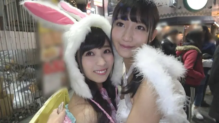 【動画あり】ハロウィンナンパ！ MAAN-san すず&こひな プレステージプレミアム300MAAN-071 (1)