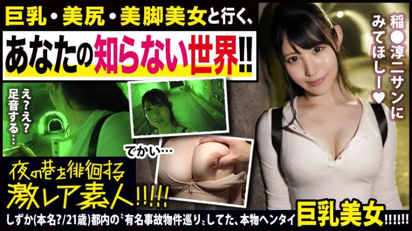 【動画あり】夜の巷を徘徊する激レア素人 28 しずか(本名？/21歳) 変態心霊マニア 300MIUM-493 (35)