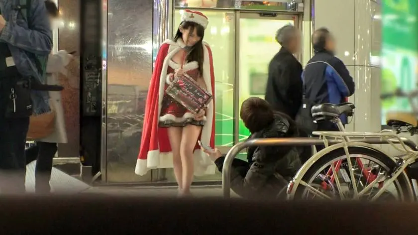【動画あり】クリスマスナンパ 04 みお 21歳 大学生(ガールズバーでバイト) ナンパTV 200GANA-2226 (1)